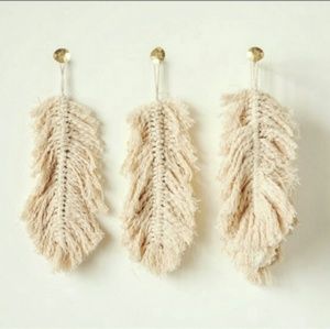 Cotton Macrame Hanging Feather